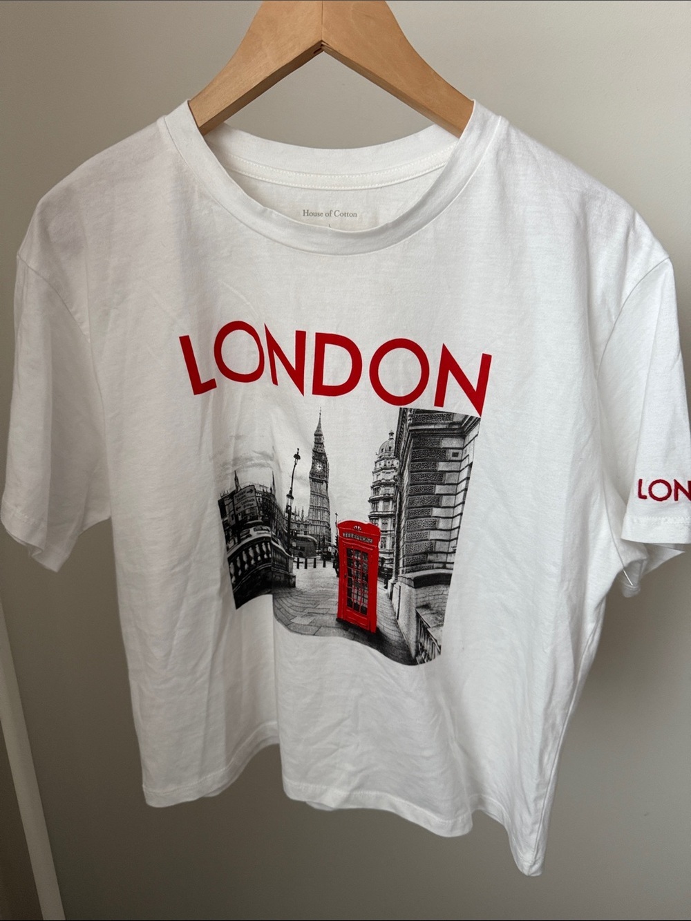 House Of Cotton 100% Cotton London Short Sleeve Tee for Effortless Style L